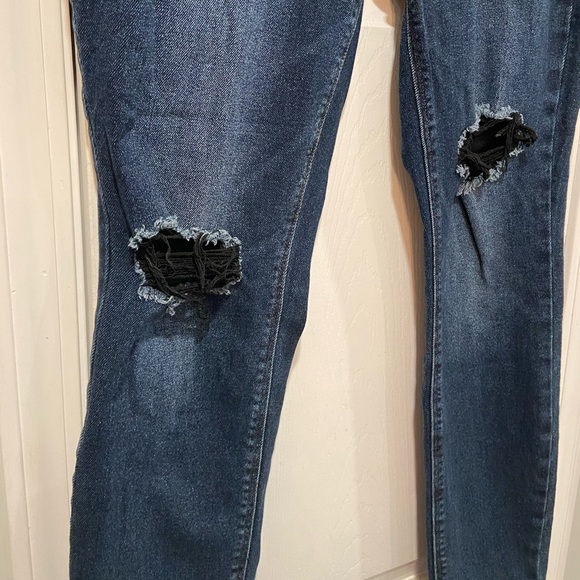Old Navy Rockstar Super Skinny High Rise Secret Slim Pockets Blue Black Size 10 - Picture 10 of 13